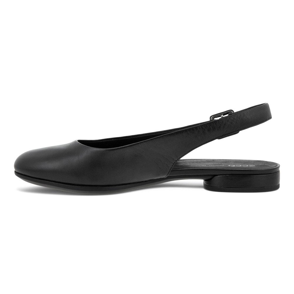 Zapatos De Vestir Mujer - ECCO Anine Sling-Back Flats - Negros - LRT501387